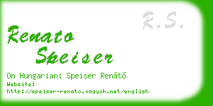 renato speiser business card